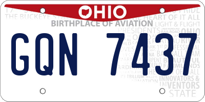 OH license plate GQN7437
