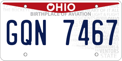 OH license plate GQN7467