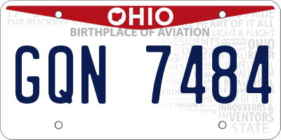OH license plate GQN7484