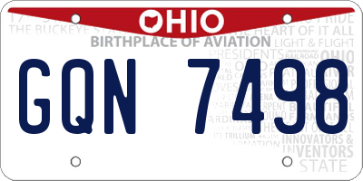 OH license plate GQN7498