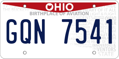 OH license plate GQN7541
