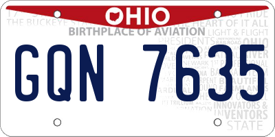 OH license plate GQN7635