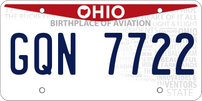 OH license plate GQN7722