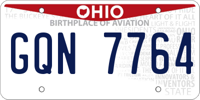 OH license plate GQN7764