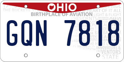 OH license plate GQN7818