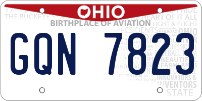 OH license plate GQN7823