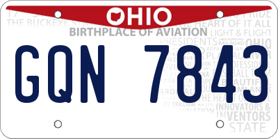 OH license plate GQN7843