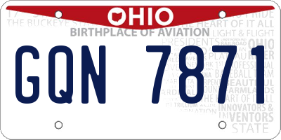 OH license plate GQN7871