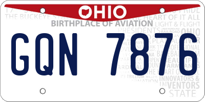 OH license plate GQN7876