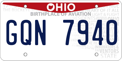 OH license plate GQN7940