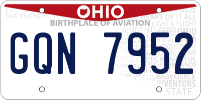 OH license plate GQN7952
