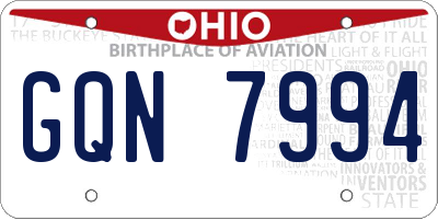 OH license plate GQN7994
