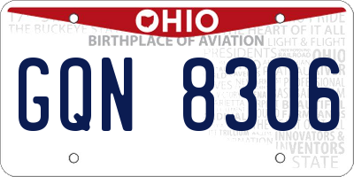 OH license plate GQN8306