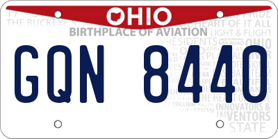 OH license plate GQN8440
