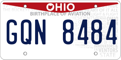 OH license plate GQN8484