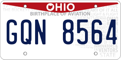 OH license plate GQN8564