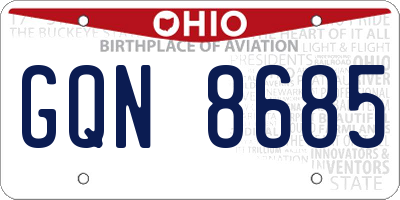 OH license plate GQN8685