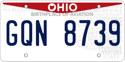 OH license plate GQN8739