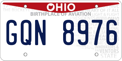 OH license plate GQN8976