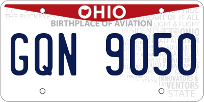 OH license plate GQN9050
