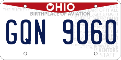 OH license plate GQN9060