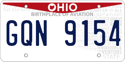 OH license plate GQN9154