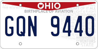 OH license plate GQN9440