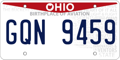 OH license plate GQN9459