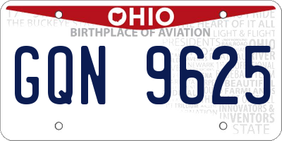 OH license plate GQN9625