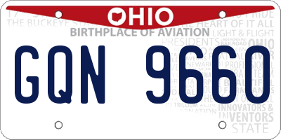 OH license plate GQN9660