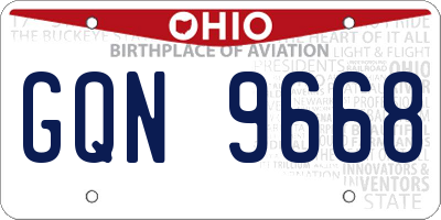 OH license plate GQN9668