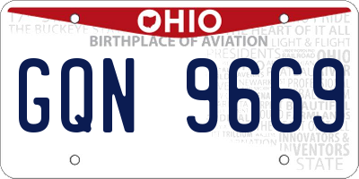 OH license plate GQN9669