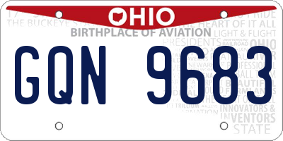 OH license plate GQN9683