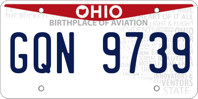 OH license plate GQN9739
