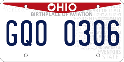 OH license plate GQO0306