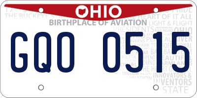 OH license plate GQO0515