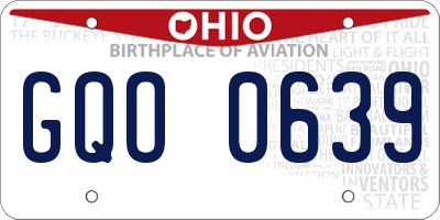 OH license plate GQO0639