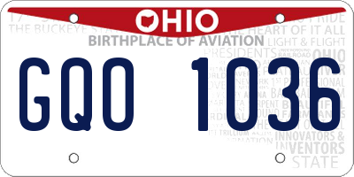 OH license plate GQO1036