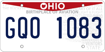 OH license plate GQO1083