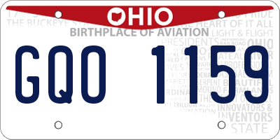 OH license plate GQO1159