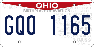 OH license plate GQO1165