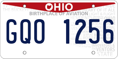 OH license plate GQO1256
