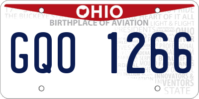 OH license plate GQO1266