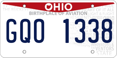 OH license plate GQO1338