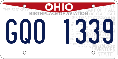 OH license plate GQO1339