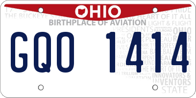 OH license plate GQO1414