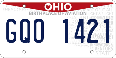 OH license plate GQO1421