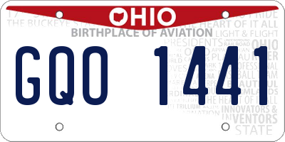 OH license plate GQO1441