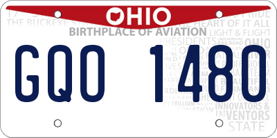 OH license plate GQO1480
