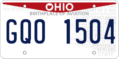 OH license plate GQO1504